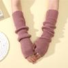 40 Mangas Largas Finas Sin Dedos para Mujer Nuevo Otoño e Invierno Protección Extendida para Brazos Mangas Y2K Tejidas Cálidas Mangas Falsas