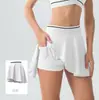 Nuevo conjunto de pantalones de yoga deportivos y falda para mujer, verano, con almohadillas en el pecho, camiseta sin mangas a prueba de impactos, ropa interior, minifalda, ropa de fitness para exteriores