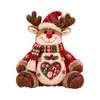 Muñeco de Peluche con Forma de Árbol de Navidad Bolsa para Snacks Transparente con Ventana Corazón Adorno de Escritorio Festivo