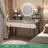 Tocador moderno y minimalista para dormitorios, una mesa de tocador pequeña adecuada para apartamentos pequeños, un tocador elegante y lujoso para niñas
