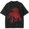 Malenia Espada de Miquella Camiseta Lavada de Manga Corta Cuello Redondo 2000 Ropa para Hombre Estilo Nuevo