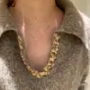 Collar de plata de ley S925 con diseño geométrico de carita sonriente microincrustado, mismo estilo que en Xiaohongshu, cadena para la clavícula de nicho de alta gama, nuevo accesorio para mujer