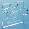 Nuevos Adornos Acrílicos Transparentes de Amazon para Papá, Regalo de Cumpleaños del Día del Padre, Bendiciones, Decoraciones de Escritorio