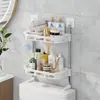Estante de Almacenamiento para Baño, Estante de Almacenamiento sin Taladro, Estante de Almacenamiento Móvil Multifuncional de Varias Capas para Uso en el Baño