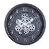 Reloj de Pared Dinámico de Engranajes Creativo de 40CM Sala de Estar Nórdico Retro Reloj de Pared Decorativo Moderno Reloj de Pared de Madera de Grano Moderno Americano