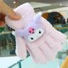 Guantes de Invierno para Niños Rigurosamente Seleccionados Dibujos Animados Sanrio Kulomi melody Lindos Cálidos Resistentes al Frío de Dedos Completos para Niños y Niñas