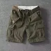 Pantalones Casuales Retro de Marca de Moda para Hombre Verano al Aire Libre Diseño de Montaña Bolsillos Múltiples Holgados Pantalones Casuales Versátiles
