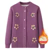 Ropa de otoño e invierno para mujeres de mediana edad y mayores: suéteres con forro de polar, tops de punto y ropa de abrigo cálida para madres, abuelas y mujeres mayores