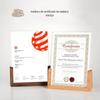 Moldura de prêmio de honra de madeira maciça transparente certificado de alta qualidade moldura de vidro cristal mesa de moldura de foto carta de autorização de qualificação moldura de certificado A4