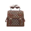 Bolso de mano cuadrado pequeño, moderno y dulce, transfronterizo para mujer, nueva colección otoño 2026, bolso de hombro de lunares y bloques de color, mochila versátil