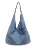 Bolso de Hombro de Mezclilla para Mujer Nicho Artístico Gran Capacidad Bolsa de Compras Bolso Tote para Estudiantes Universitarios Bolsa de Lona Artística Moderna