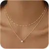 Collar de Cobre Multicapa Transfronterizo para Mujer, Galvanizado, Moderno, Estilo Minimalista, Cadena para Clavícula de Moda y Versátil