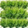 Ramo de Hojas de Césped Persa Artificial de Punto Transfronterizo con Vid, Helecho Anchoa Decoración Plantas Verdes Reales para el Hogar