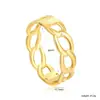 Pulsera de Cadena Geométrica Minimalista Hueca Transfronteriza Europea y Americana para Mujer Moda Tendencia Brazalete de Metal Acero Inoxidable 18K