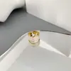 Anel Elegante de Prata S925 Estilo Coreano Onda Esmaltada para Mulheres Anel Aberto Criativo Estilo Palácio Retrô Anel de Dedo Indicador Hip-Hop