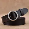 Cinturón de piel auténtica para mujer, estilo retro, con hebilla de pasador, para combinar con todo, de Amazon y eBay.