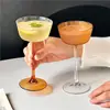 Copa de Vidrio Retro de Nicho con Base Alta y Acabado de Lujo, Especialmente Elaborada para una Margarita Ligeramente Embriagadora, Copa para Cóctel de Champaña Espumoso