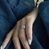 Anillo de jengibre para pastel con graffiti anillo abierto para mujer anillo para dedo de dieta ajustable mano gorda nuevo diseño de nicho no se decolora