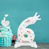 Balões de Número de 32 polegadas Embalados Individualmente de Alumínio Autoportantes Decoração de Festa de Aniversário de Bebê Branco Aniversário Atacado Transfronteiriço