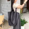 2026 Nova Bolsa Tote de Bolinhas Feminina Grande Capacidade Bolsa de Ombro Versátil para o Dia a Dia Tendência Bolsa de Compras