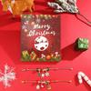 Pulsera y Pendientes de Navidad Rojos con Cuentas Transfronterizos Calendario de Cuenta Regresiva Caja Sorpresa Pulsera DIY Regalo de Año Nuevo