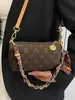 2025 Nuevo Otoño e Invierno Estampado Presbiópico Bolso Almohada para Mujer Bolso de Hombro con Cadena de Estilo Casual Simple de Moda