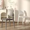 Cadeira de Plástico para Uso Doméstico, Cadeira de Jantar Espessa, Confortável para Longos Períodos Sentado, Uso Comercial, Banqueta Minimalista Moderna com Encosto, Estilo Nórdico