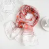 Novo Estilo Lenço Longo de Seda para Mulheres, Lenço de Chiffon 100% Seda de Amora, Versátil e de Alta Qualidade, Lenço de Primavera e Verão, Lenço de Pescoço, Echarpe