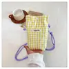 Bolso para teléfono pequeño de cuadros estilo coreano, bolso cruzado, bolso de hombro, moderno y a la moda para uso diario, perfecto para ir de compras