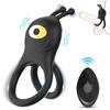 Anillo de bloqueo de semen Nezha Recargable de Silicona Vibratorio Control Remoto Anillo para Hombre Suministros Venta al por Mayor