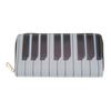 Nueva cartera larga negra tipo piano de PU con cremallera 1112 cartera impresión Dibujo D fábrica venta al por mayor