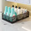 Estante de almacenamiento para baño, cesto para ropa sucia debajo del gabinete, organizador para lavabo de inodoro, almacenamiento de detergente para ropa, carrito pequeño móvil