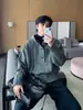 Directo de Fábrica Suéter Cardigan Otoño/Invierno 2026 Estilo Perezoso Casual Retro Americano Punto de Color Sólido para Hombre