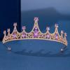 Tocado de corona de diamantes de imitación de aleación transfronterizos, diadema de novia europea y americana, accesorios de boda, fotografía, corona para el cabello, accesorios para el cabello