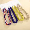 Novo Colar de Miçangas Artesanal Estilo Boêmio Moda Feminina Multicolorido Mistura de Cores Corrente Regular Distintiva