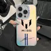 Messi No. 10 Es Adecuado para Iphone17 Transfronterizo 16Promax Funda para Teléfono Móvil Apple 15 Marca de Moda 14Pro Agujero Grande 13