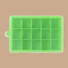 Bandeja de gelo de silicone molde de gelo doméstico bandeja de gelo de 15 24 grades caixa de armazenamento de gelo bandeja de gelo fácil de desenformar máquina de gelo à vista