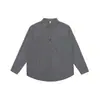 Camisa de Manga Larga para Hombre 2026 Otoño Nueva Raya Solapa Casual Tendencia Japonesa Retro Parche Bordado Chaqueta Algodón