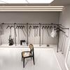 Estante de exhibición para tienda de ropa para mujer, estante simple de hierro negro para pared, percha especial, estante de exhibición de ropa para tienda de ropa