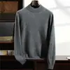 Suéter de Cachemira de Cuello Alto Nuevo para Otoño e Invierno Suéter de Lana Grueso Cálido para Hombre Capa Base Invierno Suéter de Cachemira de Cabra para Hombre