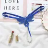 Comércio exterior Europa e os Estados Unidos sexy mulheres transparente sexy lingerie quente bordado pérola massagem T calça virilha fio dental 2146