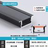 Suministro directo de fábrica lámpara lámpara empotrada ranura para lámpara ranura de aluminio doble párpado techo lámpara lineal con ranura para tarjeta lámpara lineal led