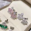 Versa Nuevos Pendientes Elegantes Pequeños y Exquisitos Corona Azul Tansan Chapados en Oro Pendientes de Lujo Ligero Esmeralda Seiko