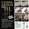 Set de Plumas de Pintura para Reparación de Lápidas, Pluma de Restauración para Grabado en Piedra Impermeable y Resistente a la Intemperie, Restauración de Trazado Dorado para Monumentos de Cementerio