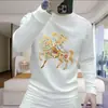 Moletom masculino juvenil estilo chinês para primavera, outono e inverno, com forro de fleece, espessado, manga longa, pulôver da moda Deus da Riqueza