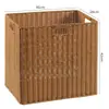 Cesta de almacenamiento de mimbre sintético ropa sucia juguetes bocadillos artículos varios cesta de almacenamiento tejida en bambú hogar sala de estar mueble de TV escritorio completo