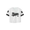 Conjunto de Uniforme de Béisbol Corto de Manga Corta Moderno Genial Elegante para Niños de Street Dance Hip-Hop Holgado Atuendo de Presentación para Niños