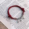 Pulsera de Campana de Estilo Chino Nuevo Pulsera Frotar Hilo de Algodón Caperucita Roja Libro Mismo Estilo Tejida a Mano Pulsera de Cuerda Roja Estilo Tibetano Cuerda de Mano Regalo