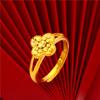 Anillo vietnamita de oro arena de estilo múltiple flor viva pavo real cobre chapado oro 24k diy anillo de dedo para comida amantes suministro directo de fábrica