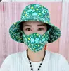 Sombrero de Sol de Estilo Nuevo para Verano 2026 con Mascarilla Integrada para Mujer, Adecuado para Ciclismo y Trabajo, Sombrero de Sol de Ala Ancha a Prueba de Viento